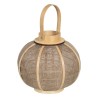 Farol Portavelas Farol Beige Yute 26 x 26 x 23,5 cm