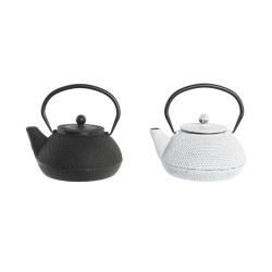 Tetera DKD Home Decor Negro Acero Inoxidable Blanco (2 Unidades)