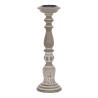 Candelabro Blanco Natural Hierro Madera de mango 14 x 14 x 45,72 cm