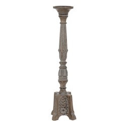 Candelabro Blanco Natural Hierro Madera de mango 19 x 19 x 68,5 cm