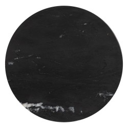 Mesa auxiliar Negro Mármol Hierro 32 x 32 x 45 cm