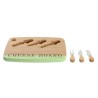 Tabla para Quesos DKD Home Decor Bambu00fa Acero Inoxidable 33,5 x 24 x 2 cm (3 Unidades)