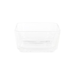 Bandeja de Aperitivos DKD Home Decor 21 x 21 x 6 cm Cristal Natural 280 ml