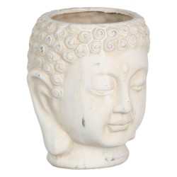 Macetero Crema Terracota Buda Oriental 17,1 x 16,6 x 20 cm