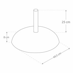 Base para Sombrilla Aktive 50 x 34 x 50 cm Cemento Acero