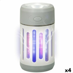 Lámpara Antimosquitos Recargable con LED 2 en 1 Aktive 7 x 13 x 7 cm (4 Unidades)