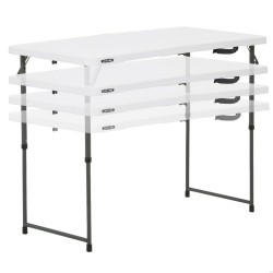 Mesa Plegable Lifetime Blanco 122 x 91,5 x 61 cm Acero HDPE