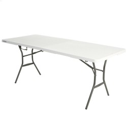 Mesa Plegable Lifetime Blanco 185 x 74 x 76 cm Acero Plástico