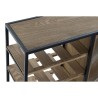 Botellero DKD Home Decor 80 x 24 x 44 cm Abeto Natural Negro Metal Marru00f3n Madera MDF