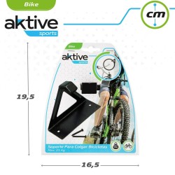 Soporte de pared para bicicleta Aktive Negro Metal 15,5 x 12 x 5,5 cm (24 Unidades)