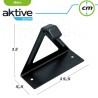 Soporte de pared para bicicleta Aktive Negro Metal 15,5 x 12 x 5,5 cm (24 Unidades)