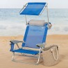 Silla de Playa Aktive Azul 47 x 67 x 43 cm (2 Unidades)