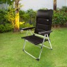 Silla de Playa Aktive Deluxe Plegable Negro 49 x 105 x 59 cm (2 Unidades)