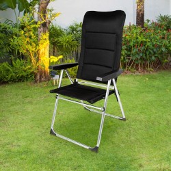 Silla de Playa Aktive Deluxe Plegable Negro 49 x 123 x 67 cm (2 Unidades)