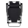 Tumbona reclinable Aktive Negro 177 x 34 x 47 cm