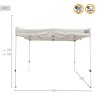 Cenador Aktive Plegable Altura ajustable Acero Poliéster 420D Oxford Blanco 300 x 320 x 300 cm