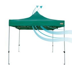 Cenador Aktive Plegable Altura ajustable Acero Poliéster 420D Oxford Verde 300 x 320 x 300 cm