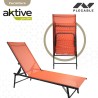 Tumbona reclinable Aktive Naranja 180 x 35 x 49 cm (2 Unidades)