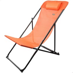 Tumbona reclinable Aktive Naranja 53 x 87 x 78 cm (4 Unidades)