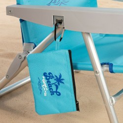 Silla de Playa Aktive Plegable Azul 53 x 80 x 58 cm (2 Unidades)