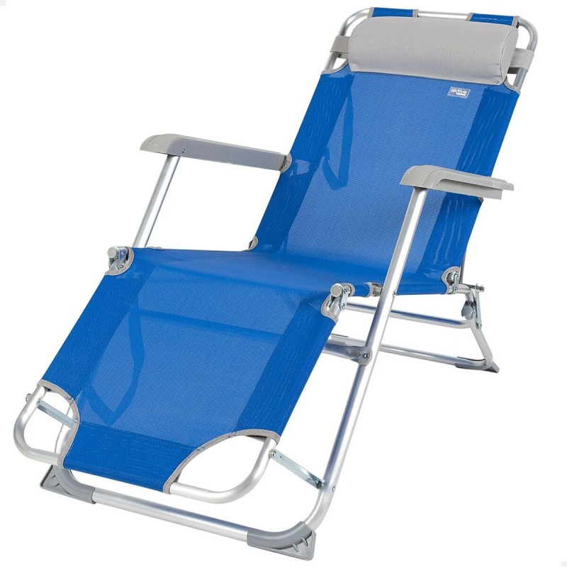 Tumbona reclinable Aktive Azul 153 x 33 x 47 cm