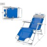 Tumbona reclinable Aktive Azul 153 x 33 x 47 cm