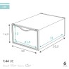 Caja apilable para zapatos Max Home Blanco 6 Unidades Polipropileno ABS 23 x 14,5 x 33,5 cm