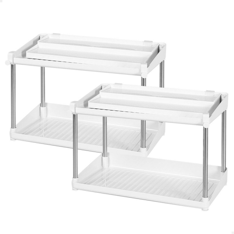 Organizador para Armario de Cocina Max Home Blanco 2 Estantes 2 Unidades 37,5 x 25,5 x 19 cm