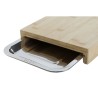 Tabla de cortar DKD Home Decor Natural Bambu00fa Acero Inoxidable 28 x 21,5 x 4,2 cm