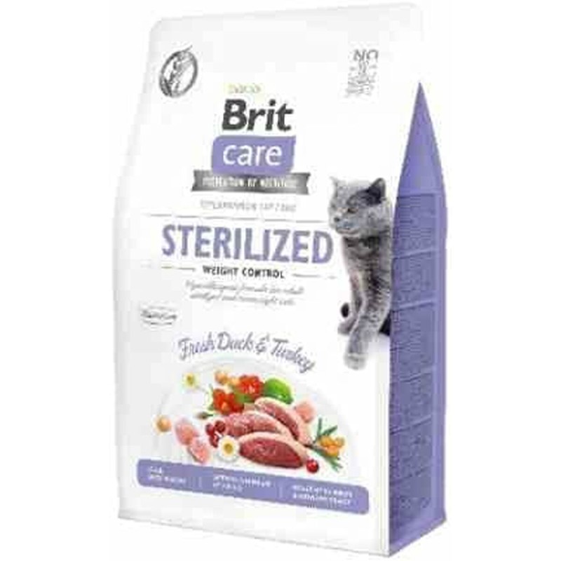 Comida para gato Brit Care Grain-Free Sterilized Weight Control Adulto Pavo Pato 400 g