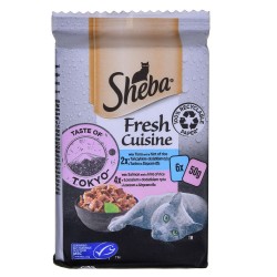 Comida para gato Sheba                 Salmón Atún 6 x 50 g