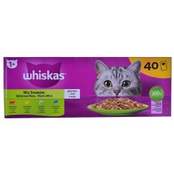 Comida para gato Whiskas Mix Favourites in jelly Pollo Salmón Atún Ternera 40 x 85 g