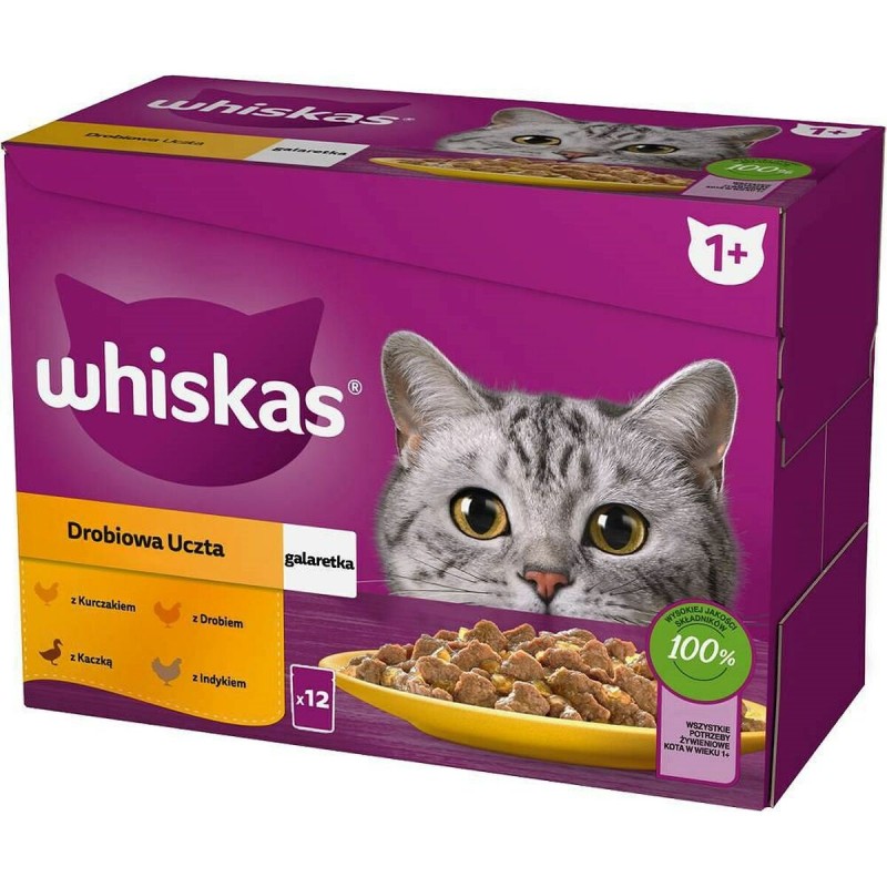 Comida para gato Whiskas                 Pollo Pavo Pato Aves 12 x 85 g