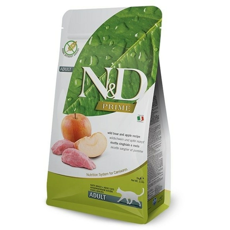 Comida para gato Farmina N&D CAT PRIME Adulto Manzana Jabalí 5 kg