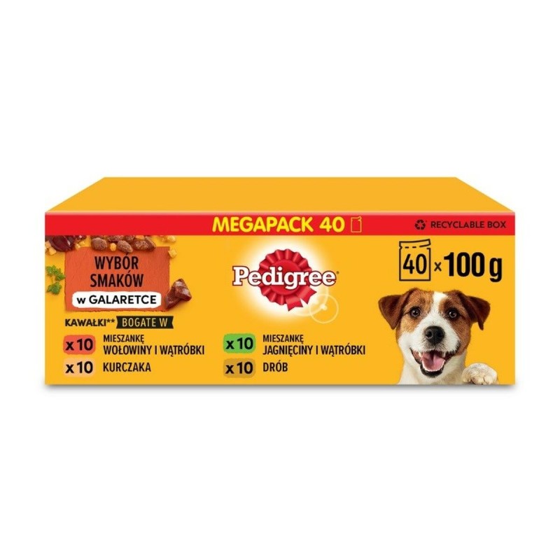 Comida húmeda Pedigree                 Pollo Ternera Cordero Hígado Carne de vacuno Aves 40 x 100 g