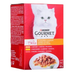 Comida para gato Purina Gourmet Pollo Pavo Pato 6 x 50 g