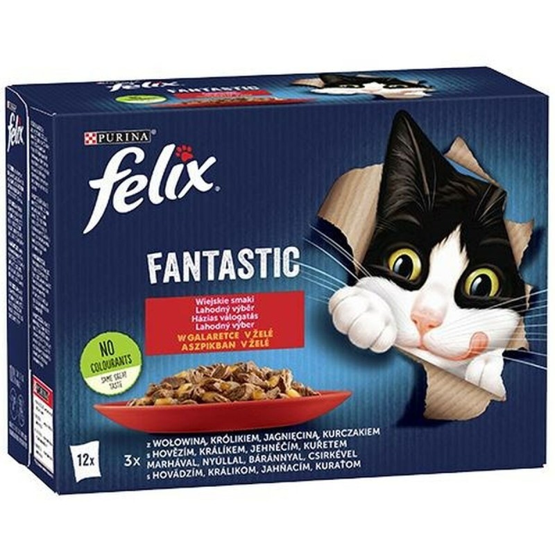 Comida para gato Purina                 Pollo Ternera Cordero Conejo 12 x 85 g