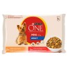 Comida húmeda Purina One Pollo Ternera 4 x 100 g