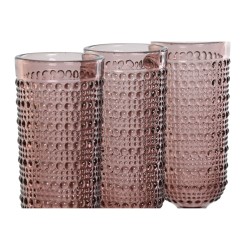 Set de Copas Home ESPRIT Rosa Cristal 150 ml (6 Unidades)