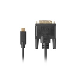 Cable USB C a DVI-D Lanberg CA-CMDV-10CU-0018-BK Negro 1,8 m