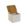 Salero con Tapa DKD Home Decor Azul Blanco Verde Lila Bambu00fa Scandi 750 ml 14 x 12,5 x 12 cm (3 Unidades)