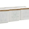 Salero con Tapa DKD Home Decor Azul Blanco Verde Lila Bambu00fa Scandi 750 ml 14 x 12,5 x 12 cm (3 Unidades)