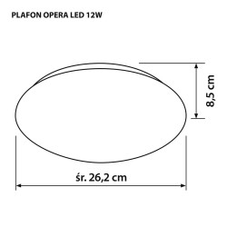 Lámpara de Techo Activejet AJE-OPERA 12W Blanco 80 12 W