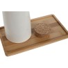 Set de Aceitera y Vinagrera Home ESPRIT Blanco Bambu00fa Gres 20,6 x 12 x 18 cm