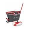 Mopa Fregona con Cubo Vileda mop en steel Supermocio 3Action Blanco Rojo Microfibras