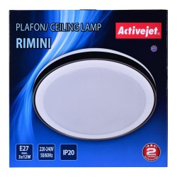 Lámpara de Techo Activejet AJE-RIMINI Blanco Negro 12 W