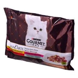 Comida húmeda Purina GOURMET A la Carte Pollo Ternera 4 x 85 g