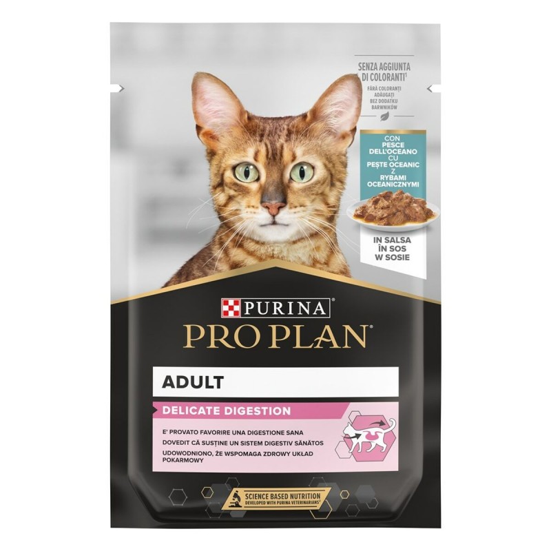 Comida para gato Purina Pro Plan Delicate Pavo Pescado 10 x 85 g