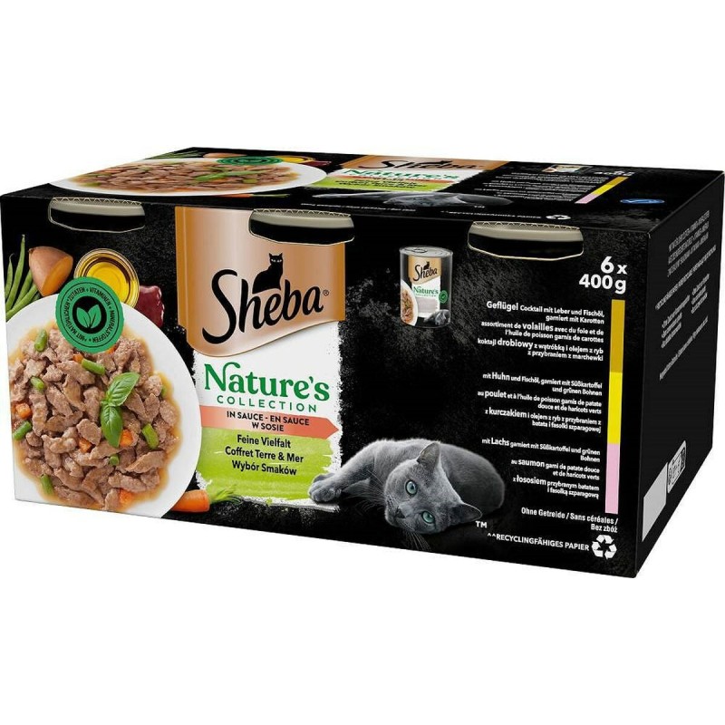 Comida para gato Sheba Nature's Collection Salmón Hígado Aves 400 g