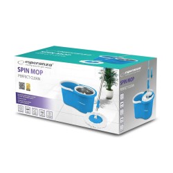 Mopa Fregona con Cubo Esperanza EHS006 Azul Blanco Microfibra